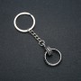 Schlüsselanhänger 'Ring', Durchmesser 15 mm, Länge 9 cm, +/- silberfarbenes Metall