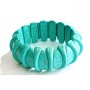 Elastisches Armband aus grünem Türkis mit Adern
