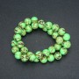 Perlen Imperialjasper Salatgrün (gepresst) glatte Kugeln, Durchmesser 10 mm + -, Länge ca. 40 cm +