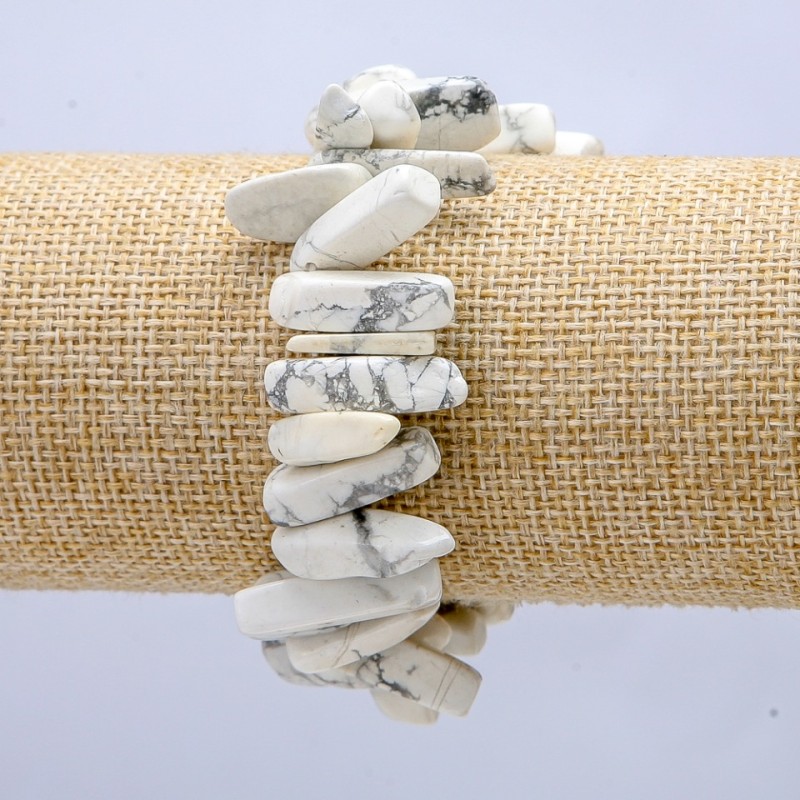 Elastisches Armband aus Kaholong-Chips, nadelförmige Stücke, Größe 20×8 mm+