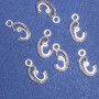 Anhänger mit Initial 'S' in Silberfarbe, 17×10 mm, Verpackung 20 g, ca. 30 Stück