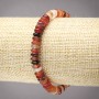 Elastisches Armband aus Karneol, glatte Rondellen, Durchmesser 6x3 mm+