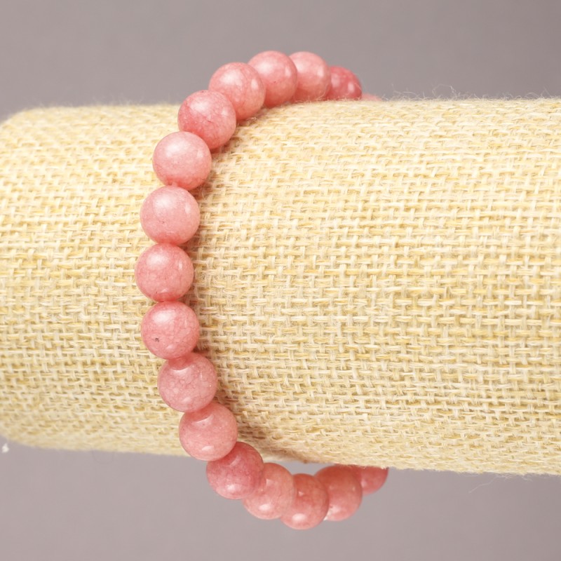 Elastisches Armband aus Turmalin, glatte Kugeln, Durchmesser 8 mm+