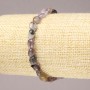 Elastikarmband aus natürlichem Amethyst, facettierte Perlen, Durchmesser 7×5 mm