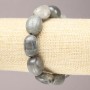 Armband aus Labradorit, facettiert, Durchmesser 16x13 mm, auf Elastikband