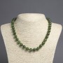 Kette aus kanadischem Jadeit, glatte Kugel, Durchmesser ca. 10 mm, Länge ca. 45 cm
