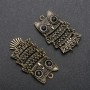 Bronzefarbener Eulenanhänger 48 × 26 mm