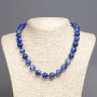 Kette aus blauem Achat, Durchmesser 12 mm, Länge 45 cm