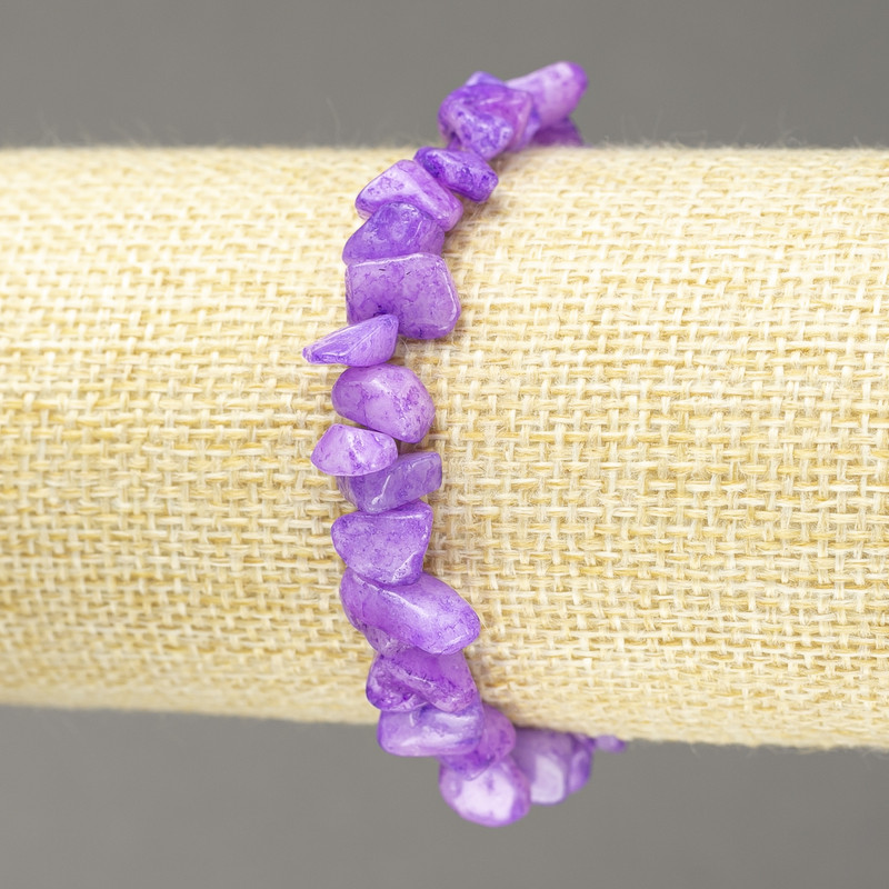 Armband aus Elastikband, gefärbter Quarzsplitter, Durchmesser 8 mm+