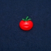 Broschenanhänger Tomate, goldfarbiges Metall 25×28 mm +