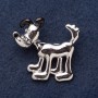 Brosche 'Hund Pluto' 3,5 × 4 cm Grau-Metall