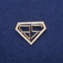 Brosche Absolvent mit weißen Strasssteinen 30 × 40 mm, goldfarbenes Metall