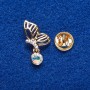 Brosche «Schmetterling» aus goldfarbenem Metall, 2,7 × 1,6 cm