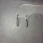 Ohrhaken aus hellem Metall 19×3 mm – Paar
