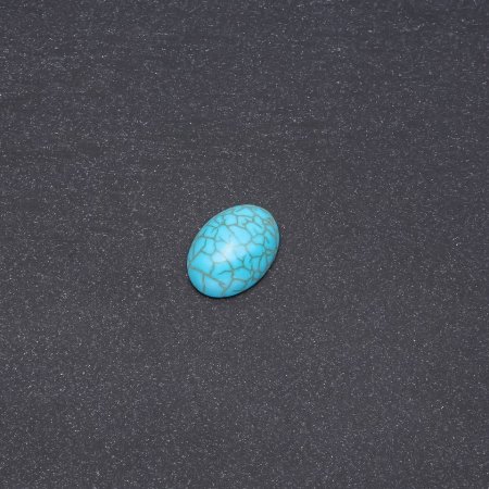 Cabochon aus Türkis, 20 × 15 mm, gepresst