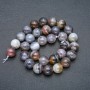 Perlen auf Schnur Botswana-Achat, glatte Kugeln, Durchmesser 12 mm + -, Länge 39 cm +