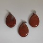 Anhänger Tropfen aus rotem Jaspis, 2,5×1,8 cm