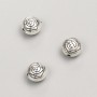 Einsatzperle – Durchmesser 7×6 mm, Verpackung 20 g, 23 Stück ±, Metallfarbe Silber