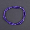 Tonierte Perlmuttperlen in violetter Scheibenform, Durchmesser 4 x 2 mm, Länge ca. 40 cm, auf Faden