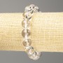 Armband aus Bergkristall, glatte Kugeln, Durchmesser 12 mm, Länge 18 cm (Elastisches Armband)