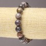 Elastisches Armband aus Botswanaachat mit einer glatten Kugel, Durchmesser ca. 10 mm