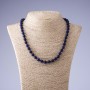 Halskette aus Lapislazuli, facettierte Kugeln, 48 cm lang