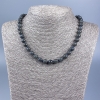 Kette aus natürlichem Labradorit, glatte Kugeln, Durchmesser ca. 8 mm, Länge 46 cm