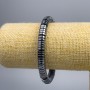 Armband aus Hämatit-Scheiben, Durchmesser ca. 8 mm, Dicke 2 mm, Länge 18 cm (Elastisch)