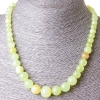 Onyx-Kette mit Kugeln von 6–14 mm, Länge 47 cm, ohne Knoten