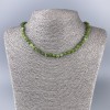 Kette aus kanadischem Jadeit, natürlicher Stein, facettierte Würfel, Würfelgröße ca. 5 x 5 mm, Länge ca. 50 cm