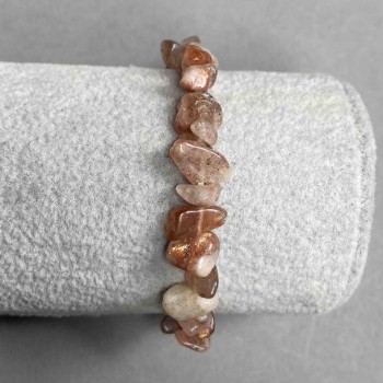 Armband aus Heliolith, Naturstein-Körner, Durchmesser ca. 9 x 4 mm, Länge 18 cm (Elastikarmband)
