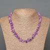 Collier aus Charoit-Naturstein-Chips, Durchmesser 9×3 mm, Länge ca. 47 cm